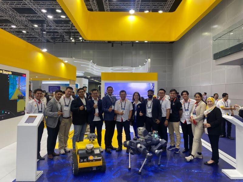 Types of EXrobot displayed during the Offshore Technology Conference Asia.